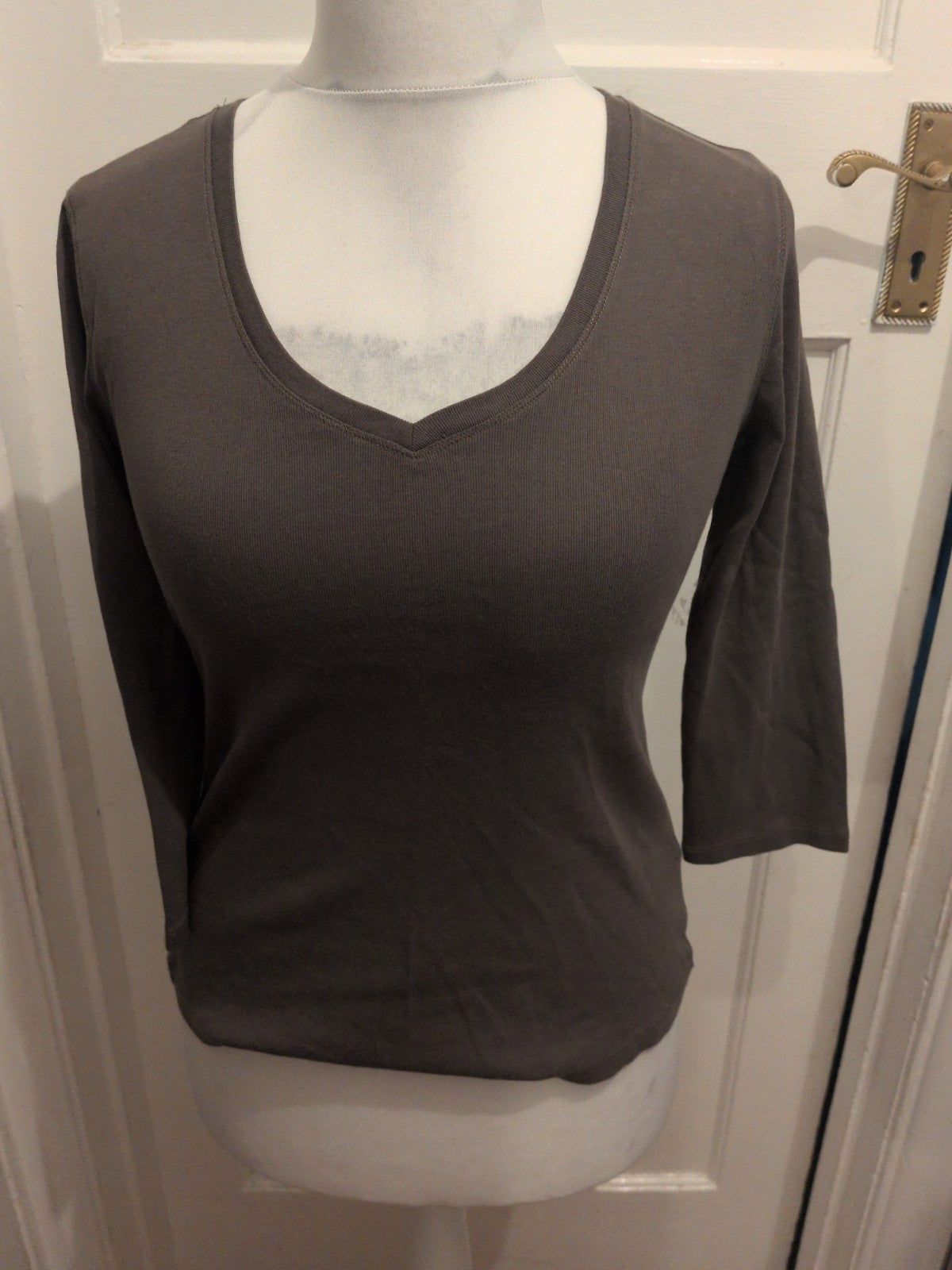Marks And Spencer 12 Khaki Long Sleeve T-shirt