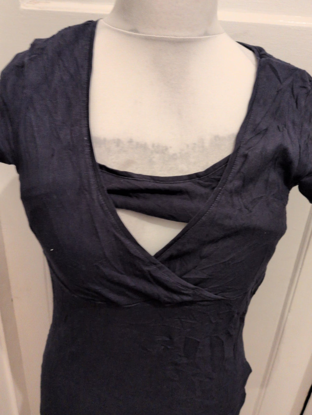 H&M Mama Medium Navy Short Sleeve T-shirt Maternity
