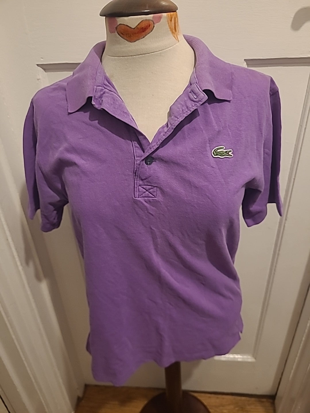 Mens Lacoste Size Small Purple Short Sleeved Polo