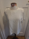 Ladies Amani 14 White/ Cream Short Sleeve Blouse
