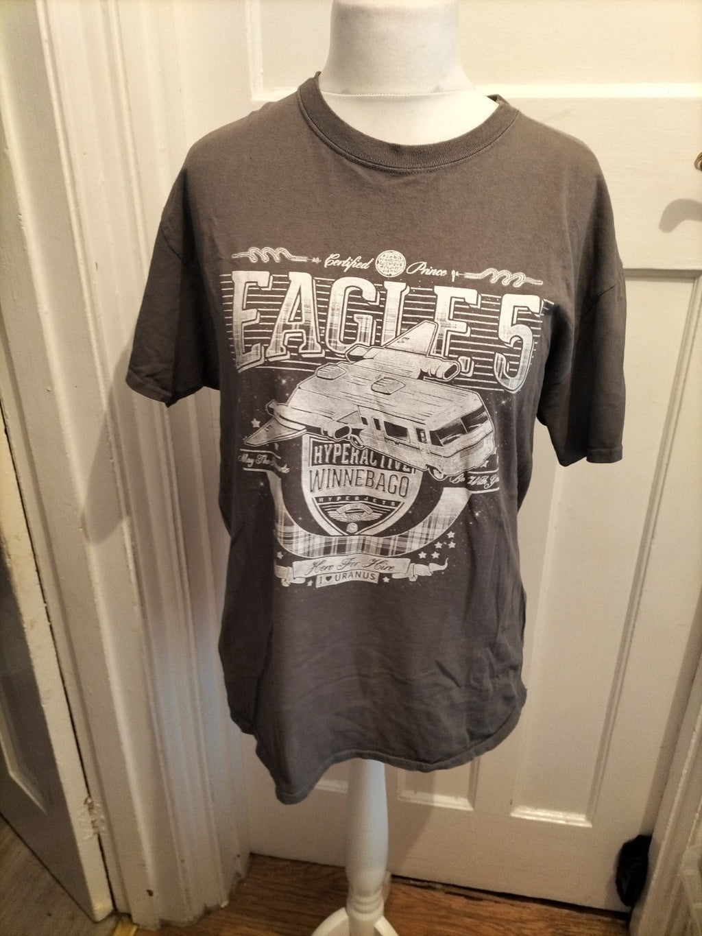 XL Grey Eagles Printed Short Sleeve T-shirt