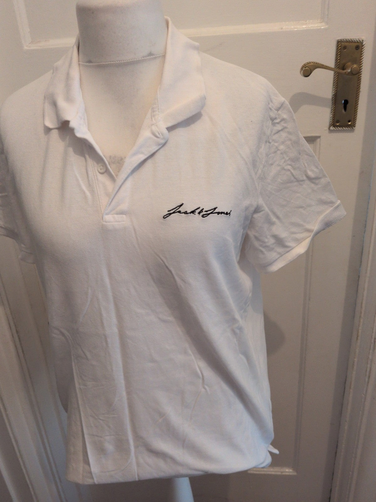 Jack Jones Original XL White Short Sleeve Polo