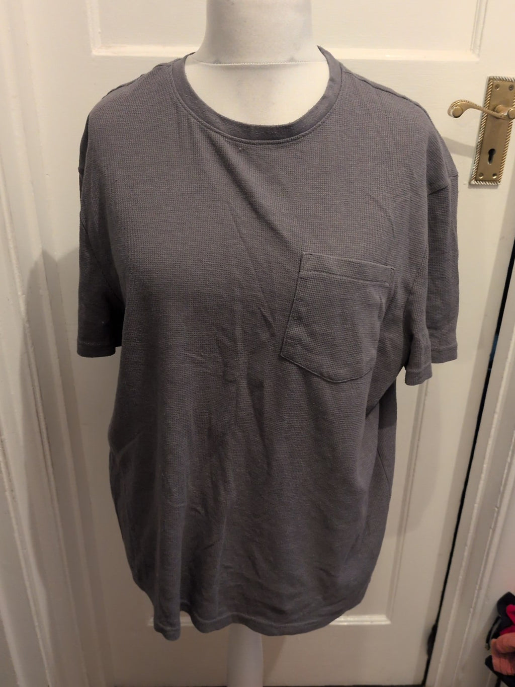 Tu Man Medium Grey Short Sleeve T-shirt Pocket On Chest