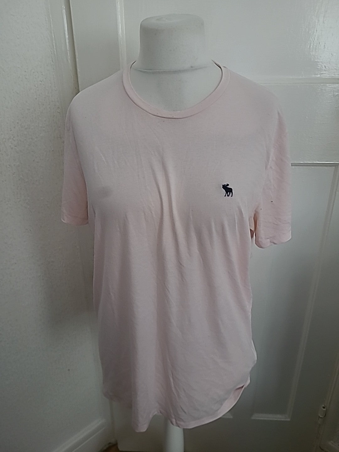 Mens Abercrombie&Fitch Size XL Pink Short Sleeved Tshirt Bobbling