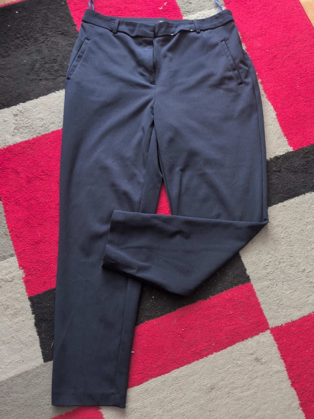 Ladies Roman Size 12 Navy Smart Trousers