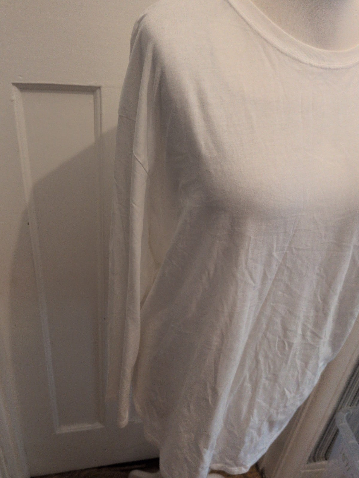 Inditex XL White Long Sleeve T-shirt