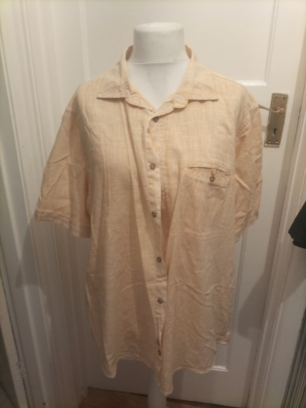 Mens Coral Marl Size 3XL Sandy Beige Short Sleeved Shirt