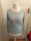 Ladies Intuition Size 12/14 Pale Blue Long Sleeved Blouse