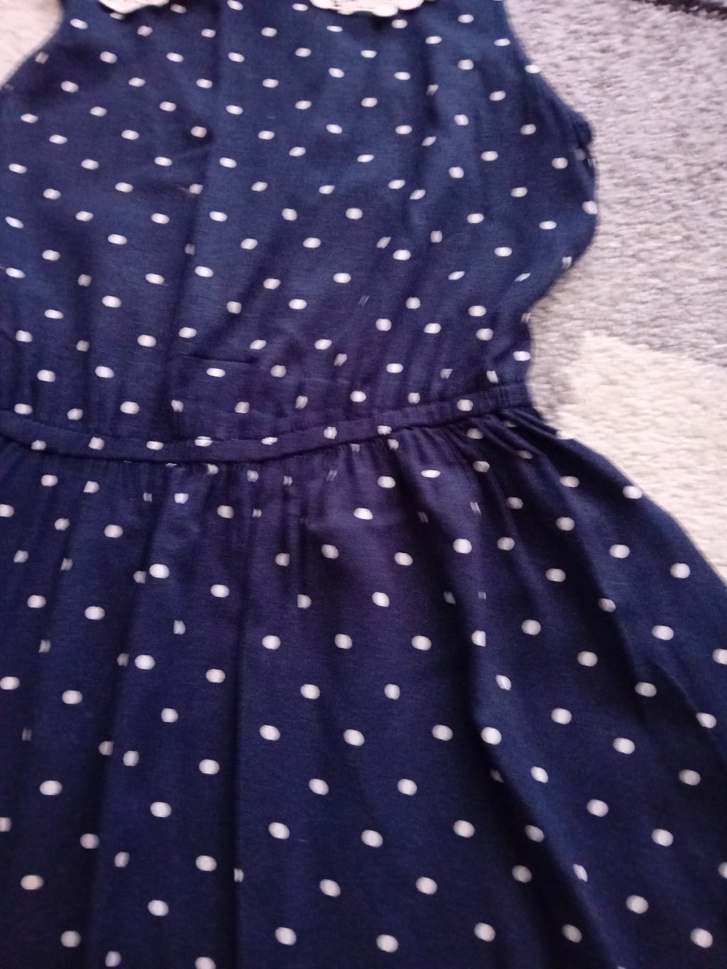 Girls Dress Age 13 Newlook Navy/white Spotted Free Delivery