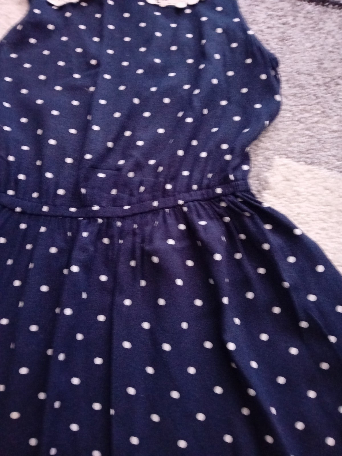 Girls Dress Age 13 Newlook Navy/white Spotted Free Delivery