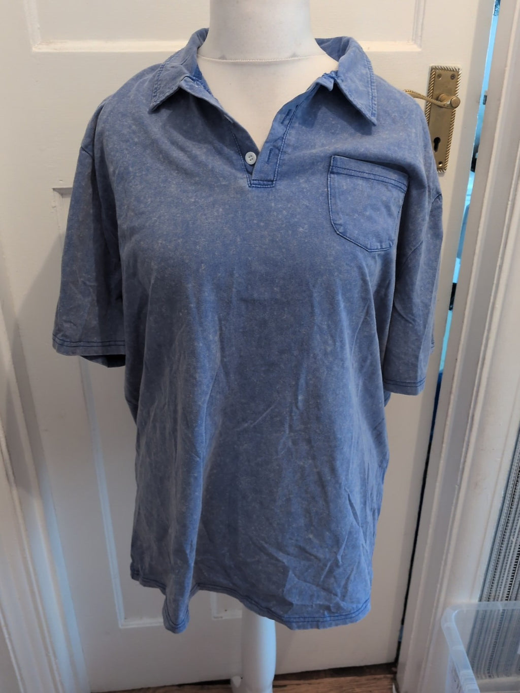 XL Blue With Some Patterning Short Sleeve Polo