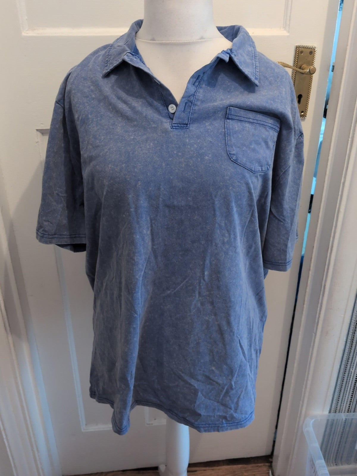 XL Blue With Some Patterning Short Sleeve Polo