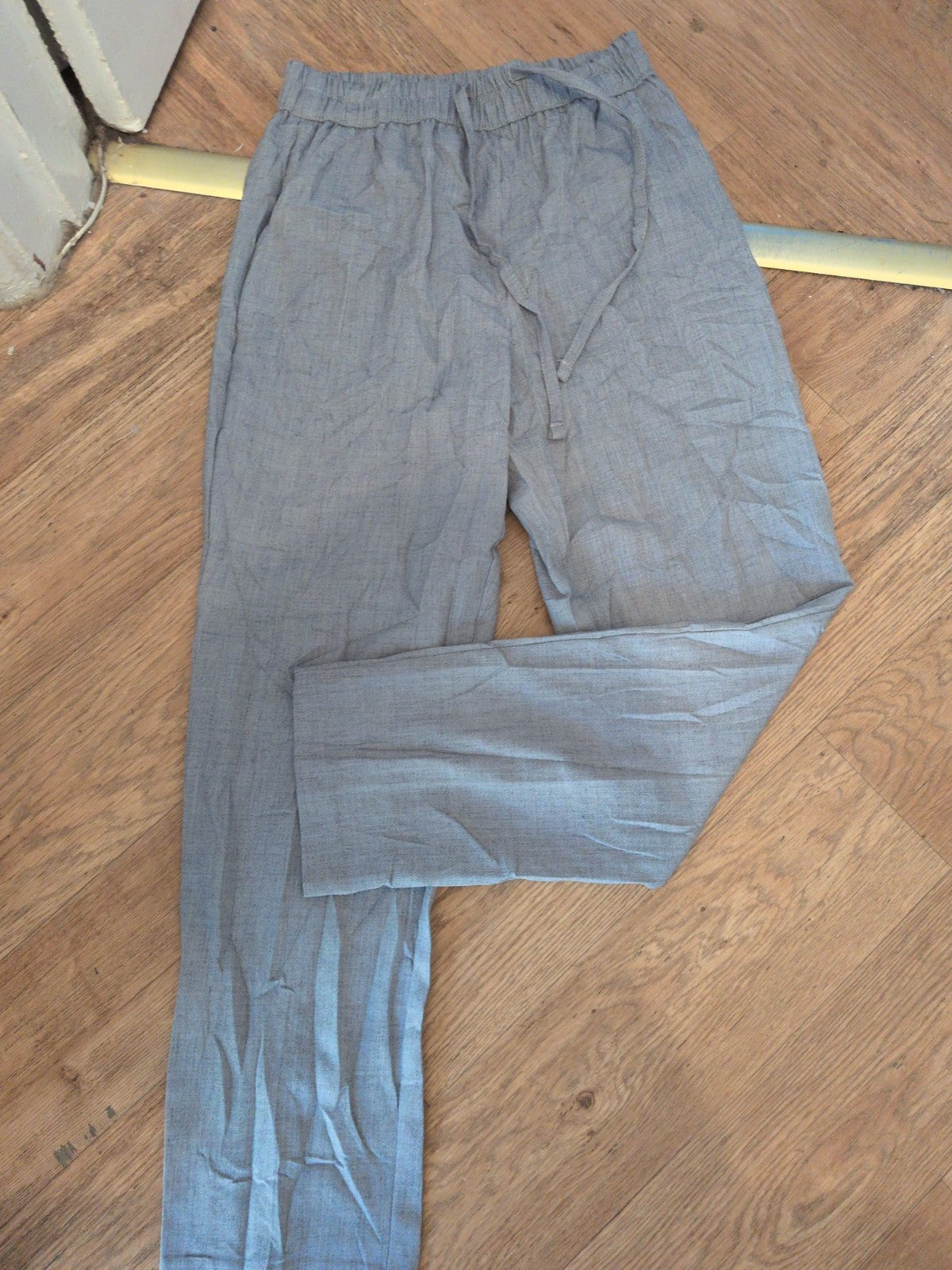 George 8 Grey Trousers Elasticated With Drawstring