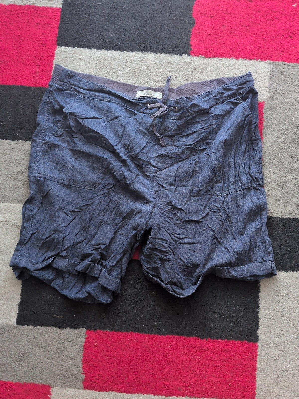 Peacocks 16 Navy Shorts Elasticated
