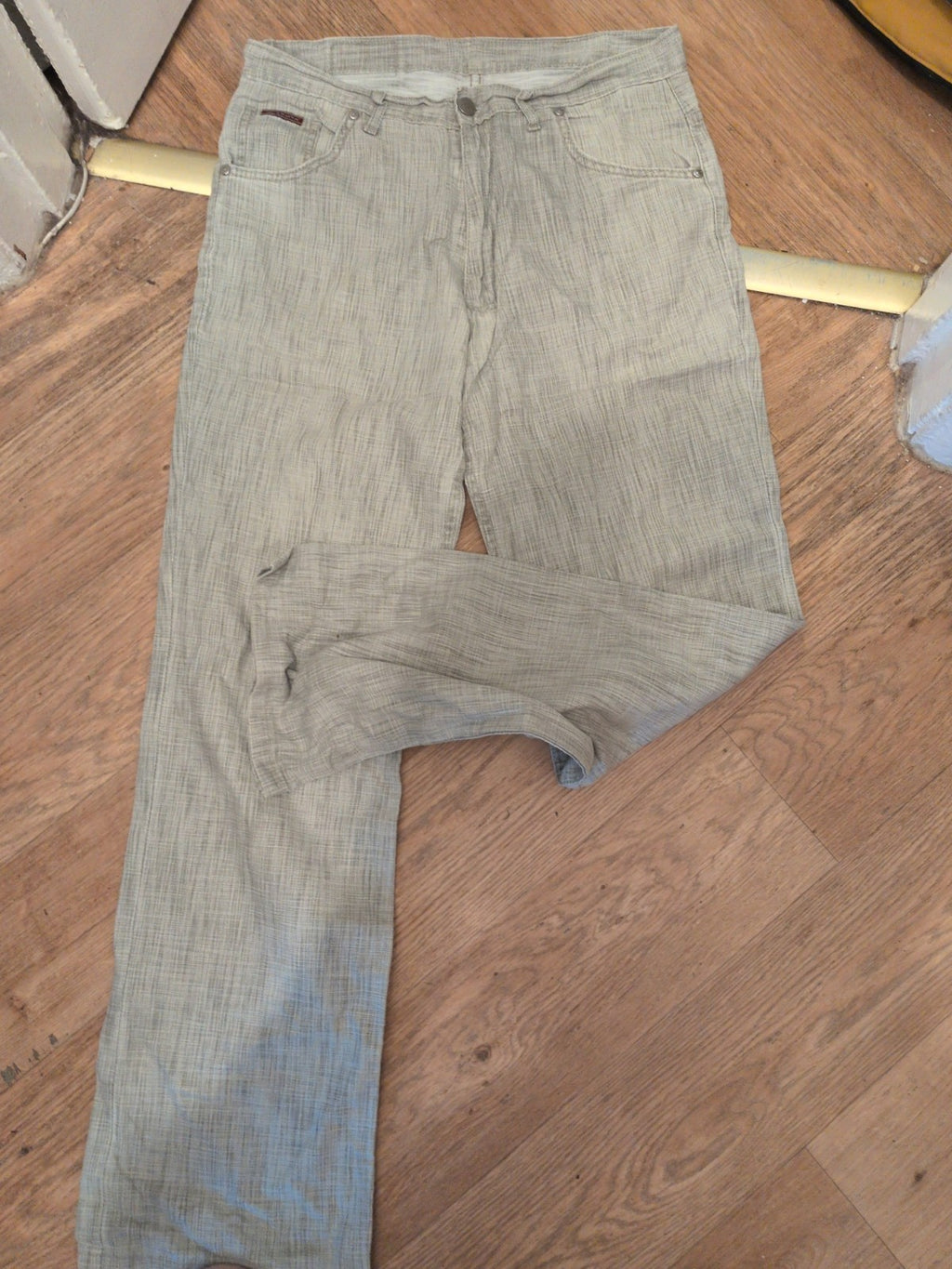 Dakota 34-36 Stone Neutral Trousers Straight Leg