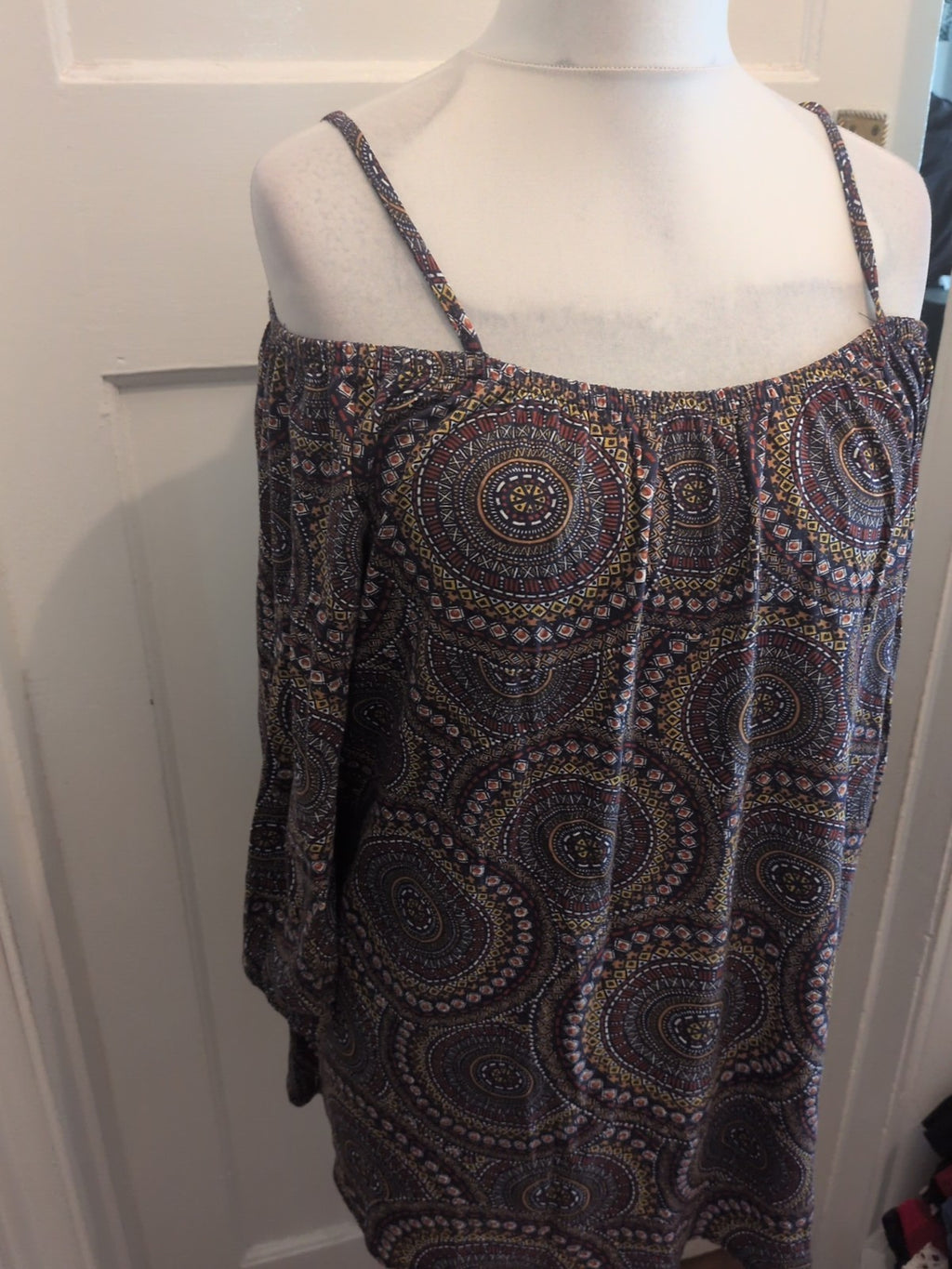 Papaya 14 Multi Aztec Half Sleeve Blouse