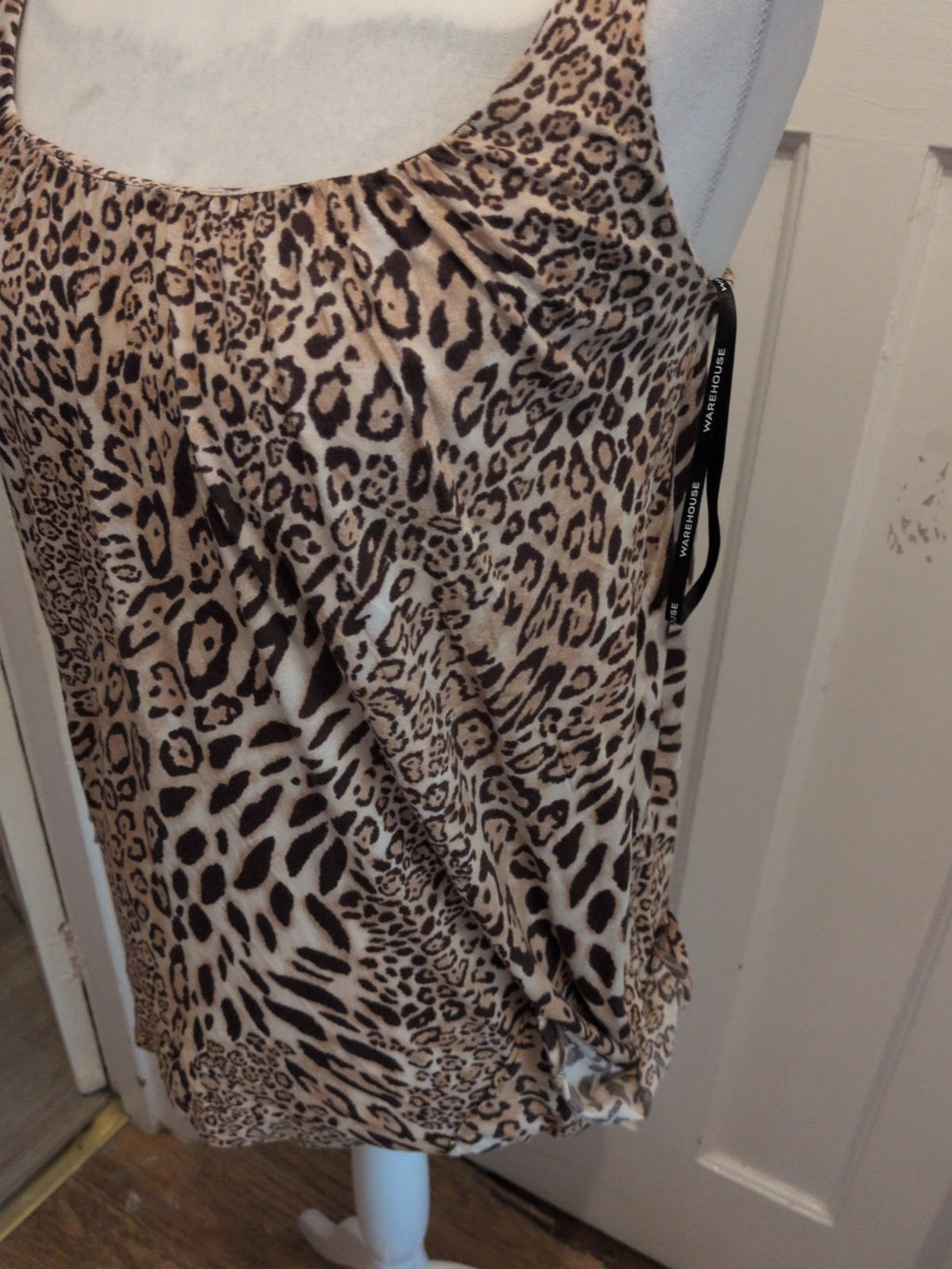 Warehouse 12 Racer Back Leopard Print Sleeveless T-shirt