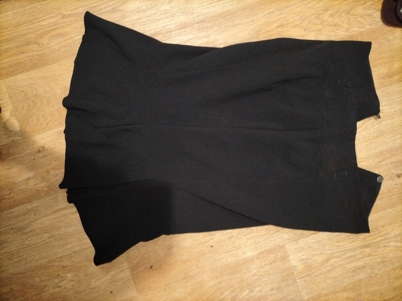 Ladies Marks And Spencer Size 12 Black Lined Skirt Length 27 Inches