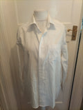 Mens Eddie Bauer Size Large White Long Sleeved Shirt Relaxed Fit Marked Neck