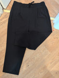George 18 Black Elastic Waist With Drawstring Trousers