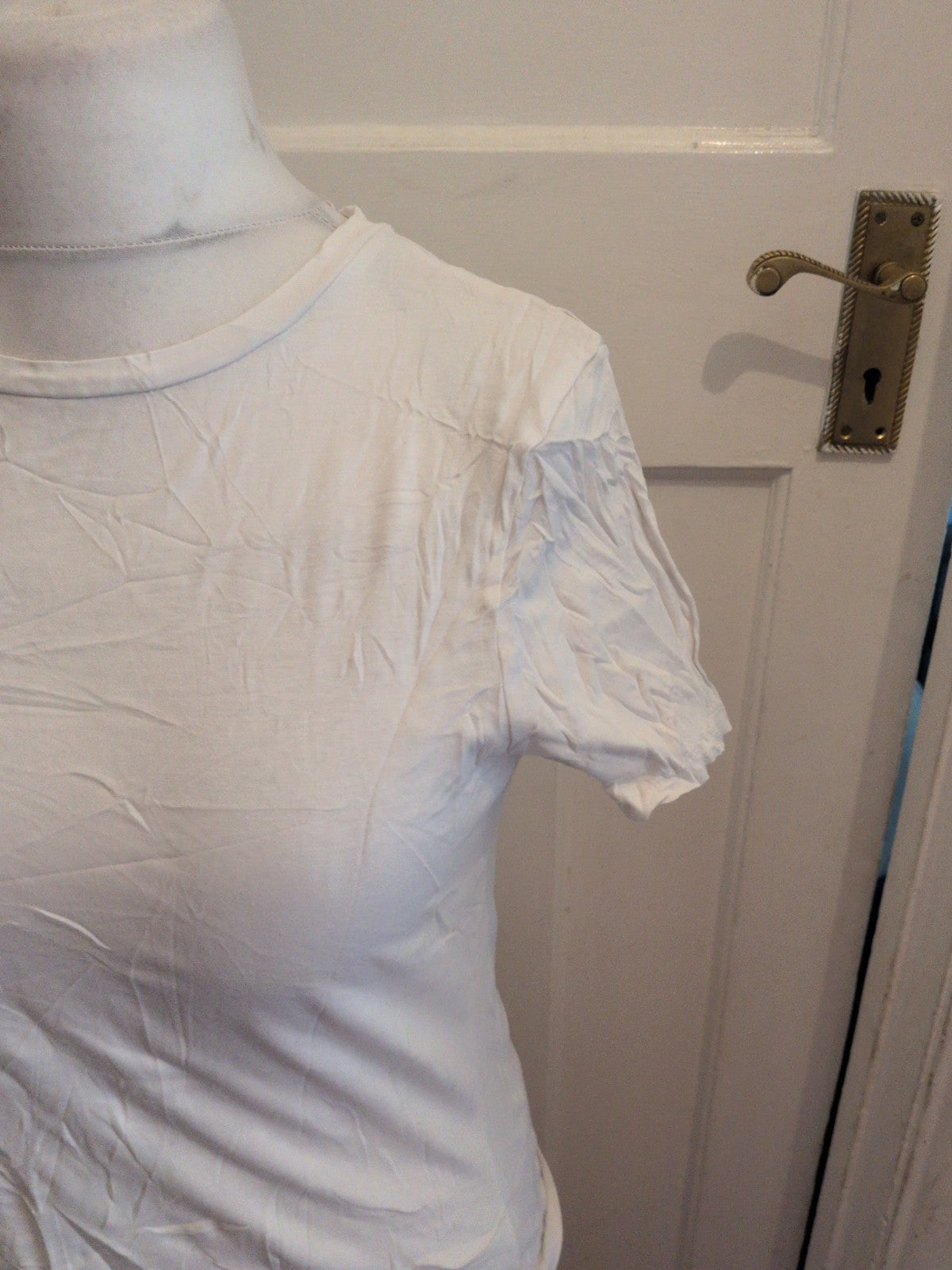George 10 White Plain T-shirt Ladies Short Sleeve