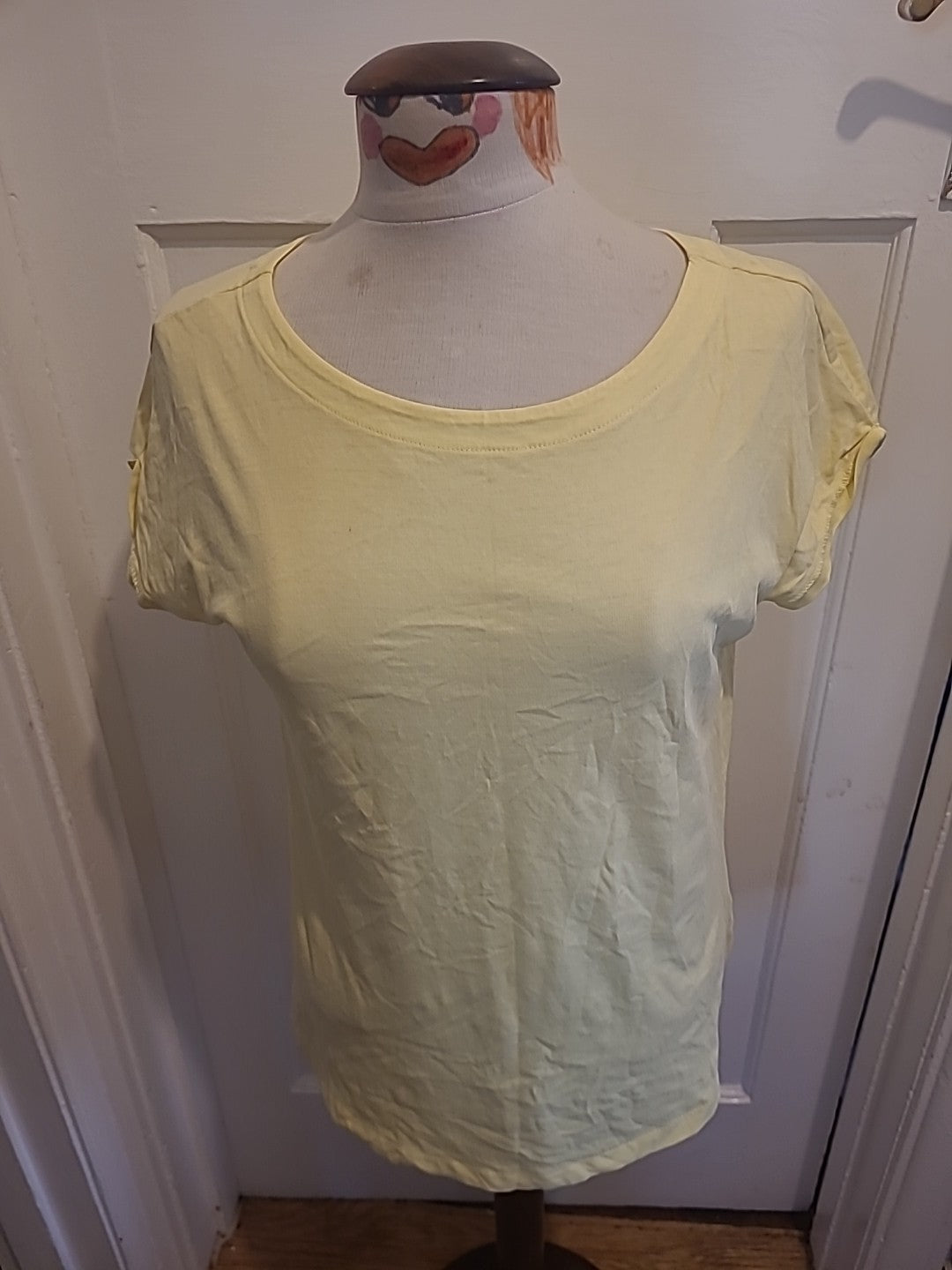 Ladies Next Size 6 Yellow Cap Sleeved Longline Tee