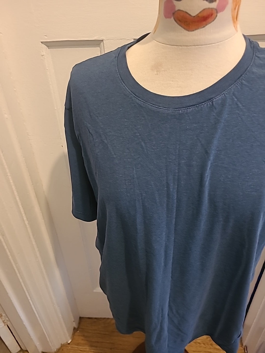 Mens Marks And Spencer Size XL Regular Fit Teal Short Sleeved Tshirt