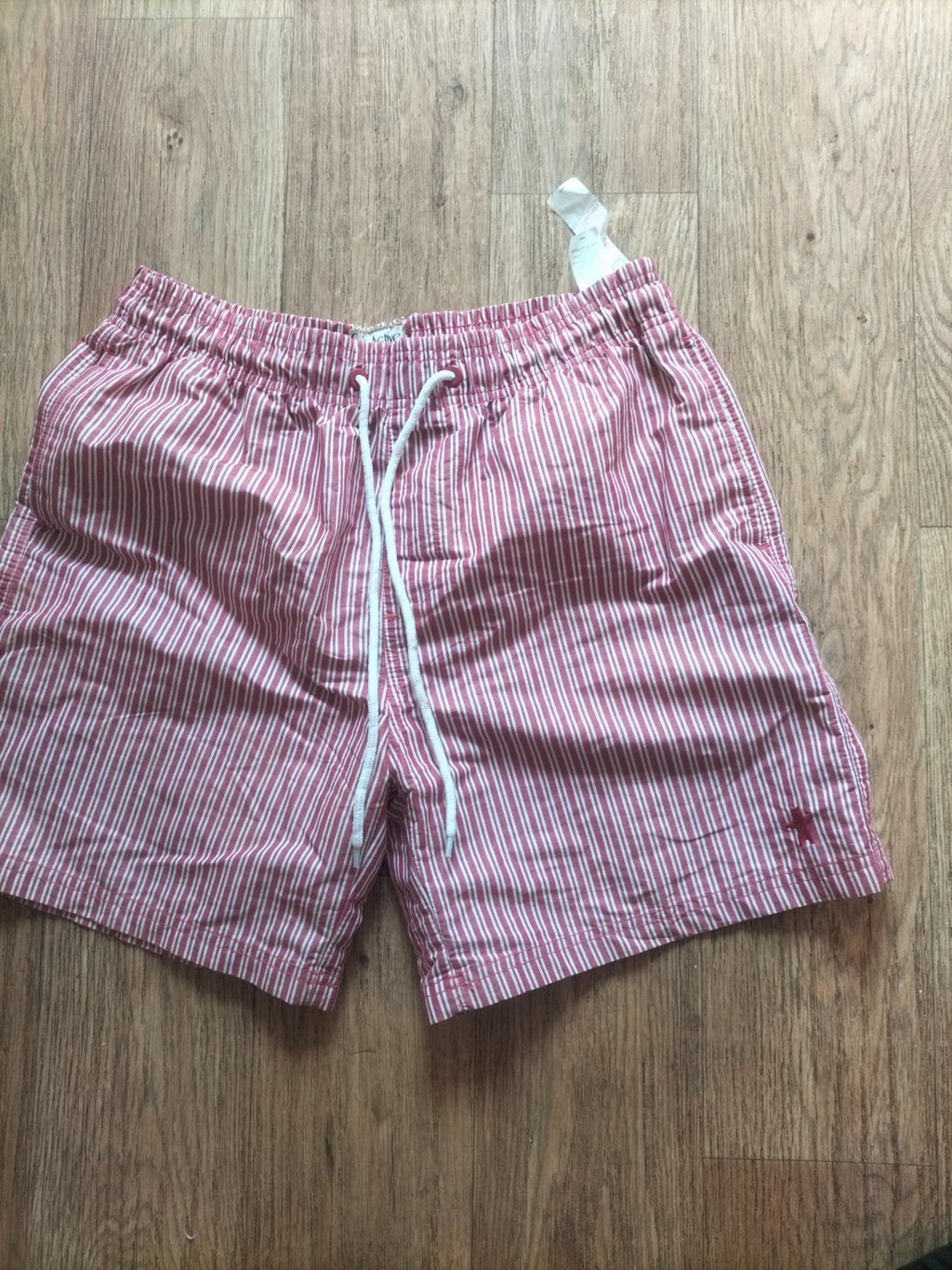 Mens Cs Active Size Small Red White Mesh Lined Elasticated Shorts