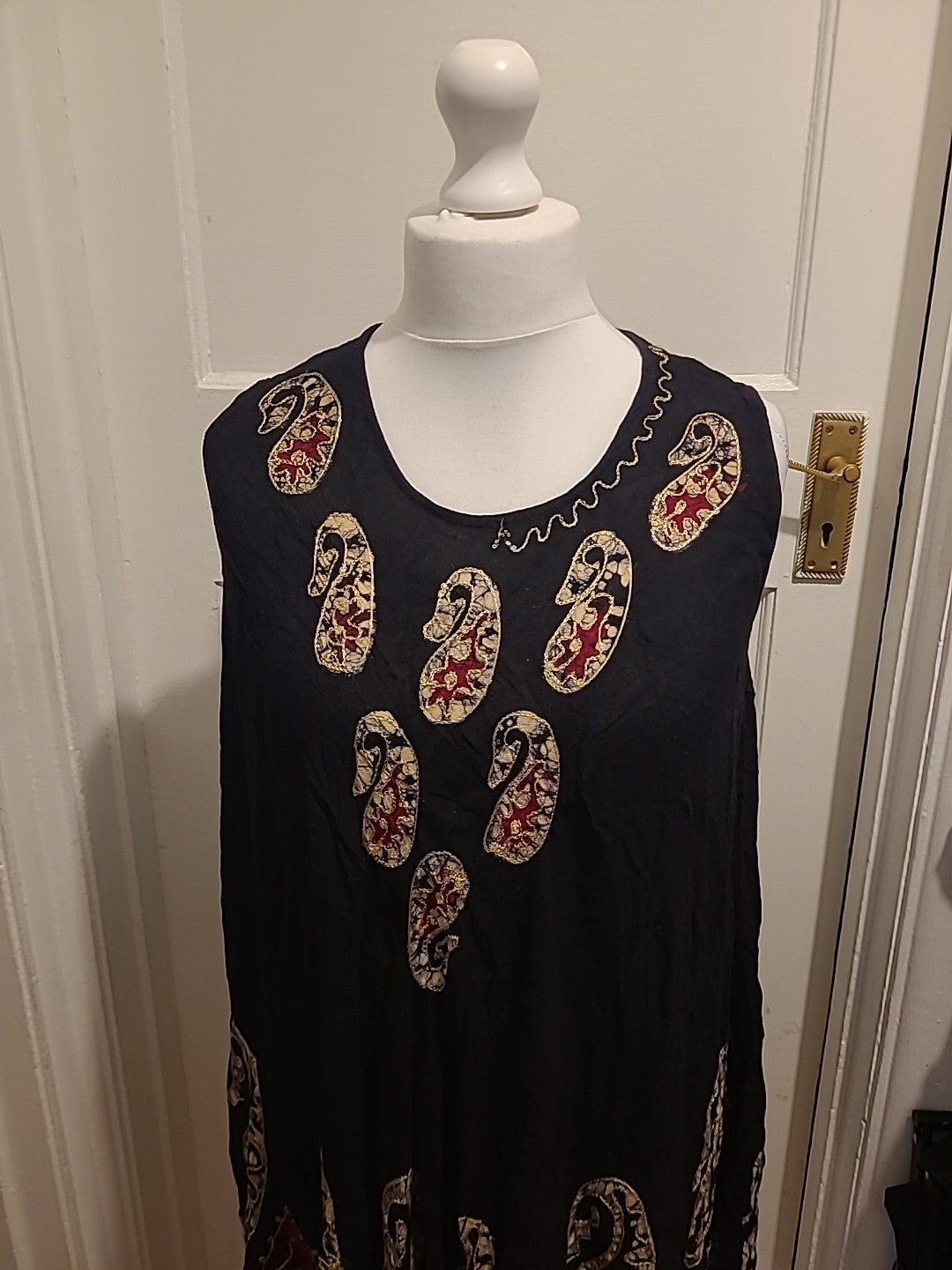 Ladies Sea & Sun Size Large Black Sleeveless Beachwear Dress