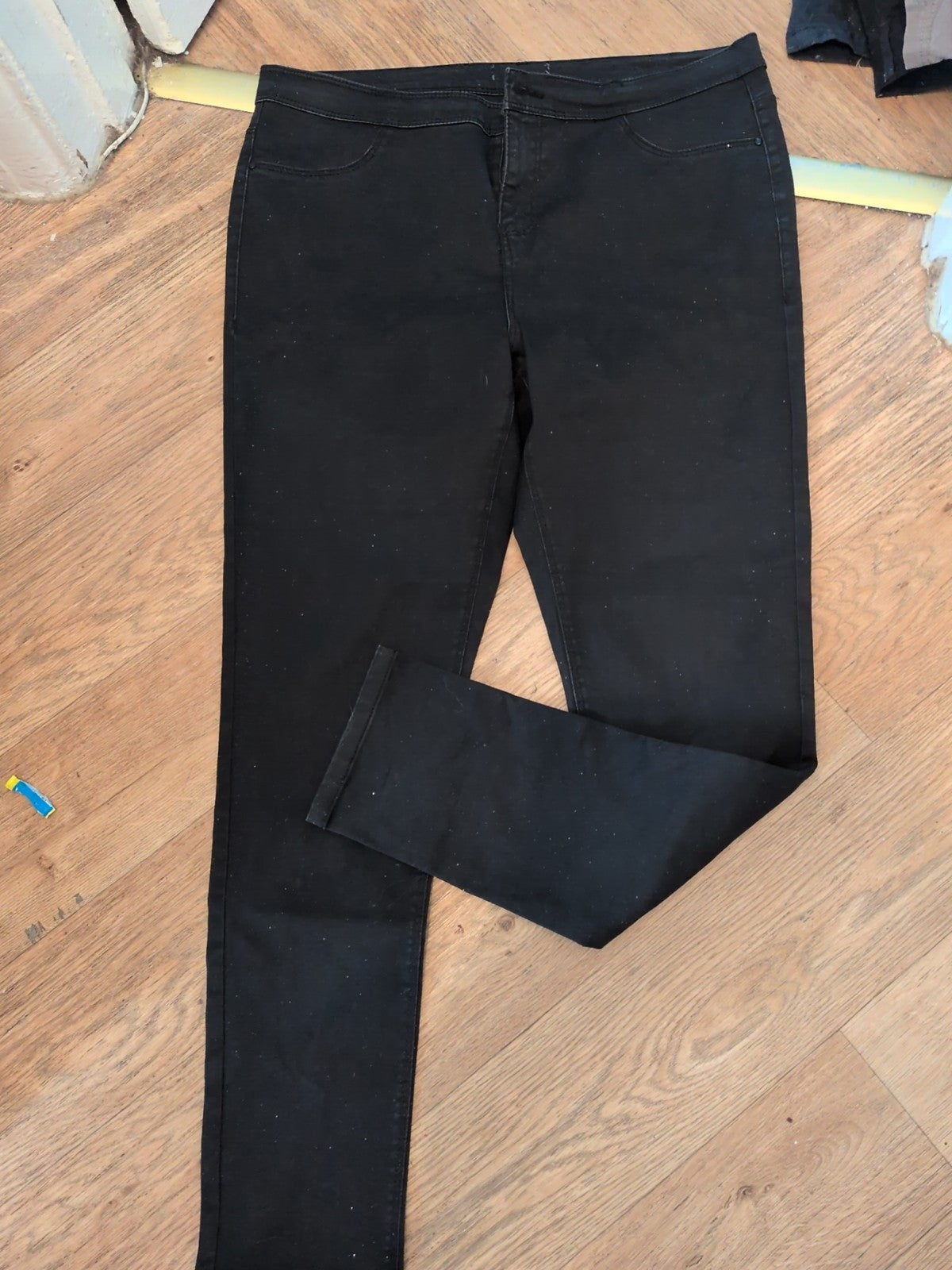 Dorothy Perkins 18 Black With Silver Speckles Jeans