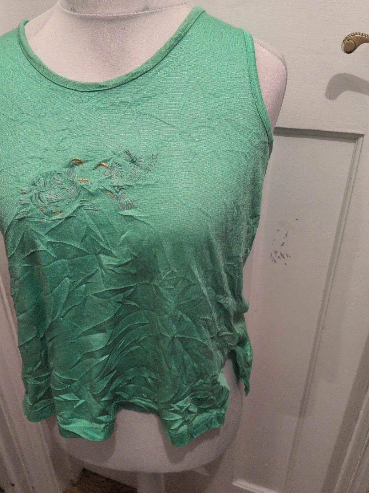 Isabelle Medium Green Sleeveless T-shirt