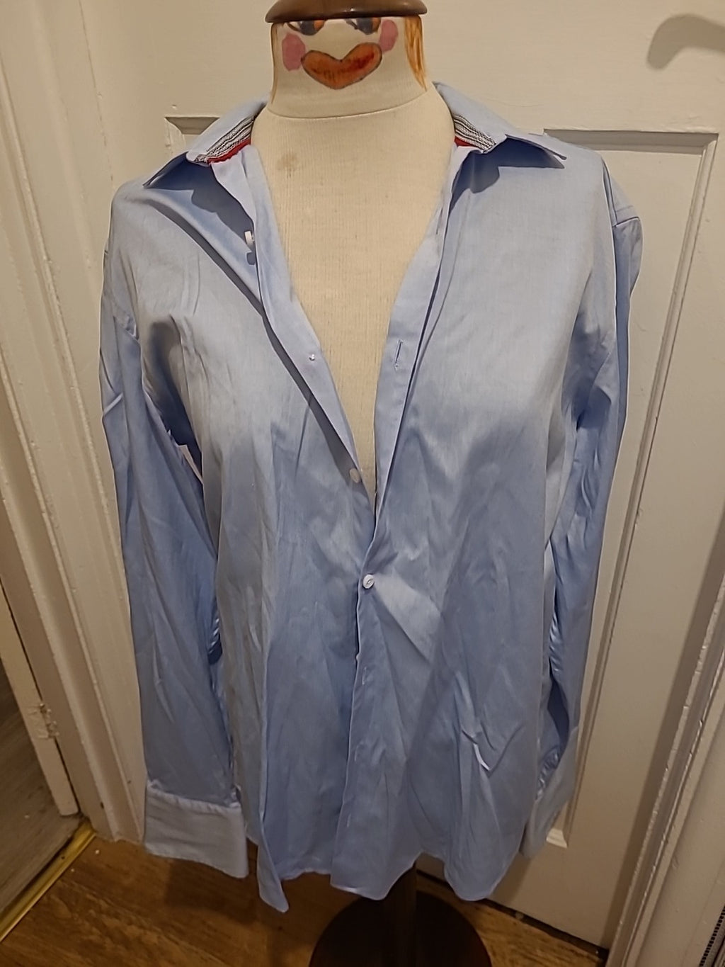 Mens Autograph Size 16 Collar Tailored Fit Blue Shirt