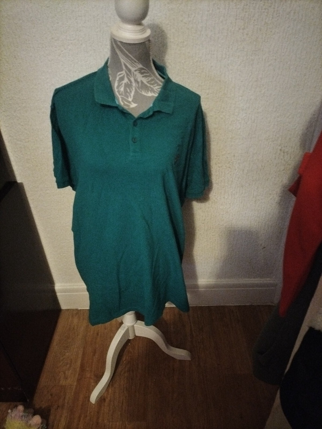 Mens Easy 3xl Slim Fit Green Polo