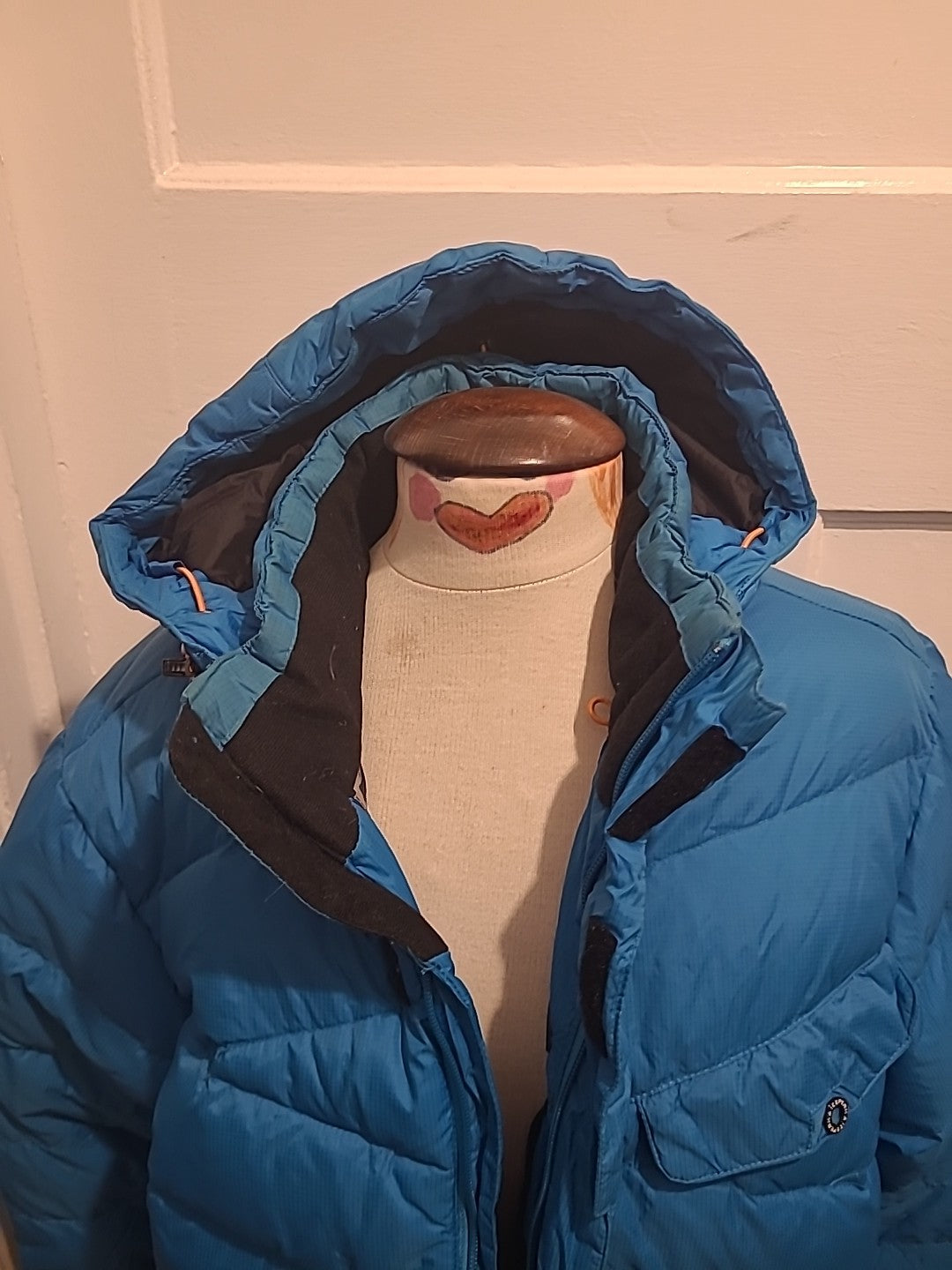 Mens Icepeak Size 52" Blue Long Sleeved Lined Puffer Coat