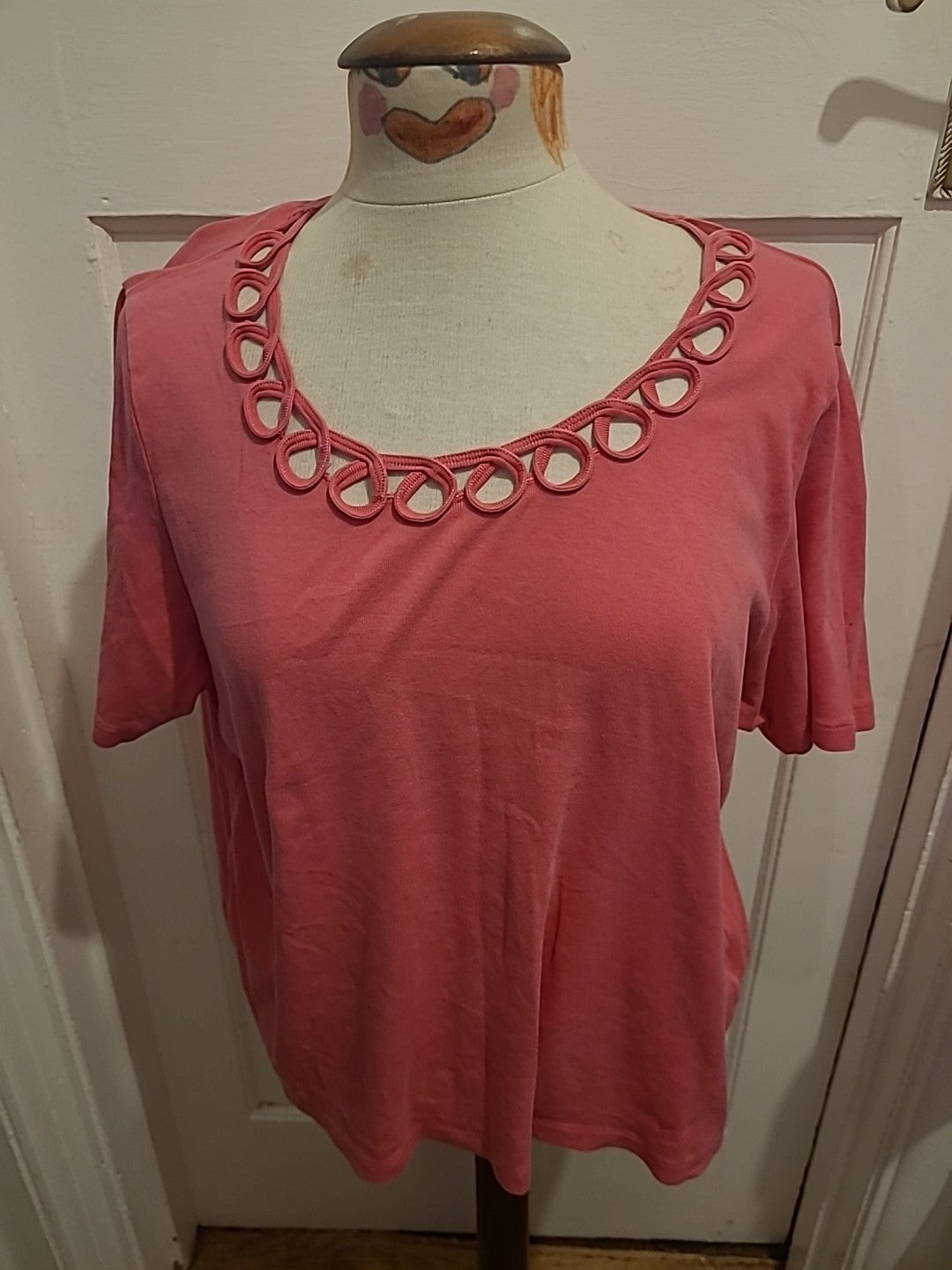 Marks And Spencer Size 20 Blush Pink Short Sleeve T-shirt