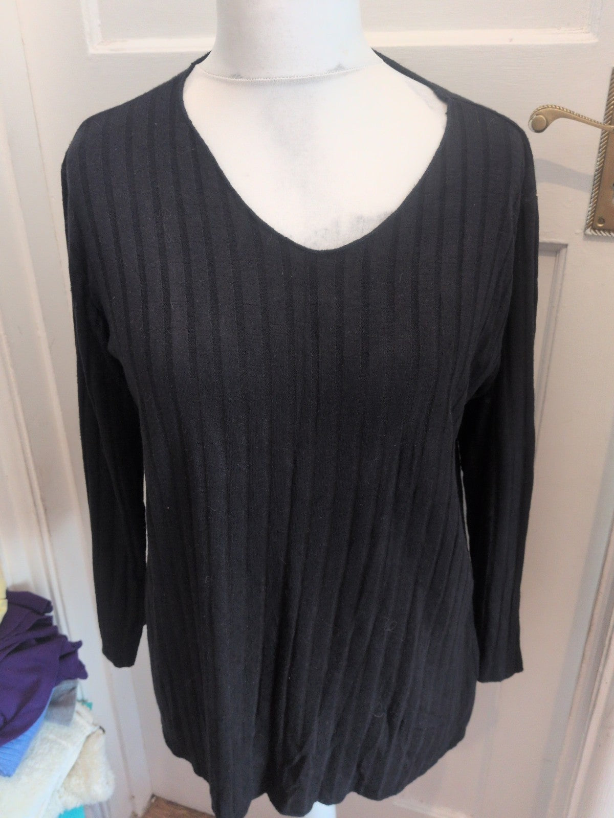 XL Black Long Sleeve Blouse