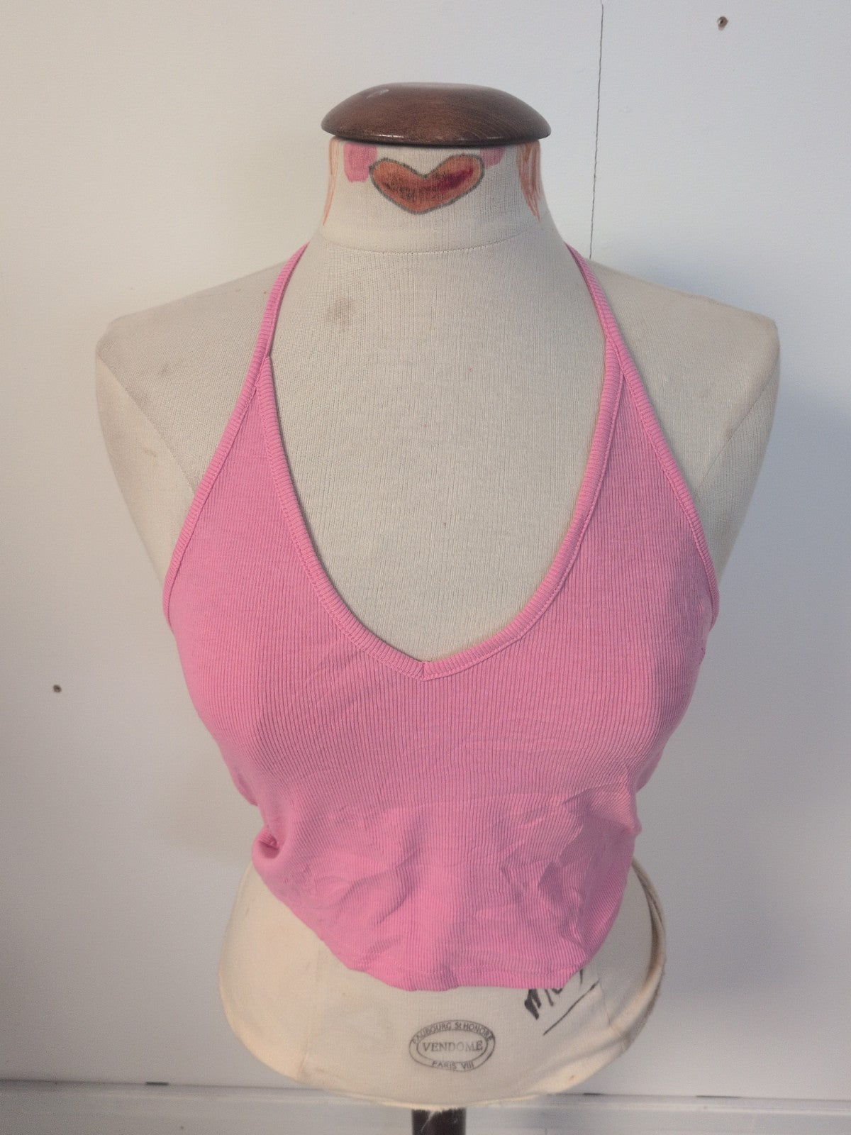 Ladies Cider Size Small Pink Sleeveless Halterneck Top