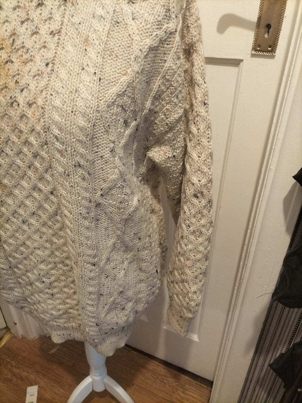 Mens Jumper Aran Crafts Wool Size XL