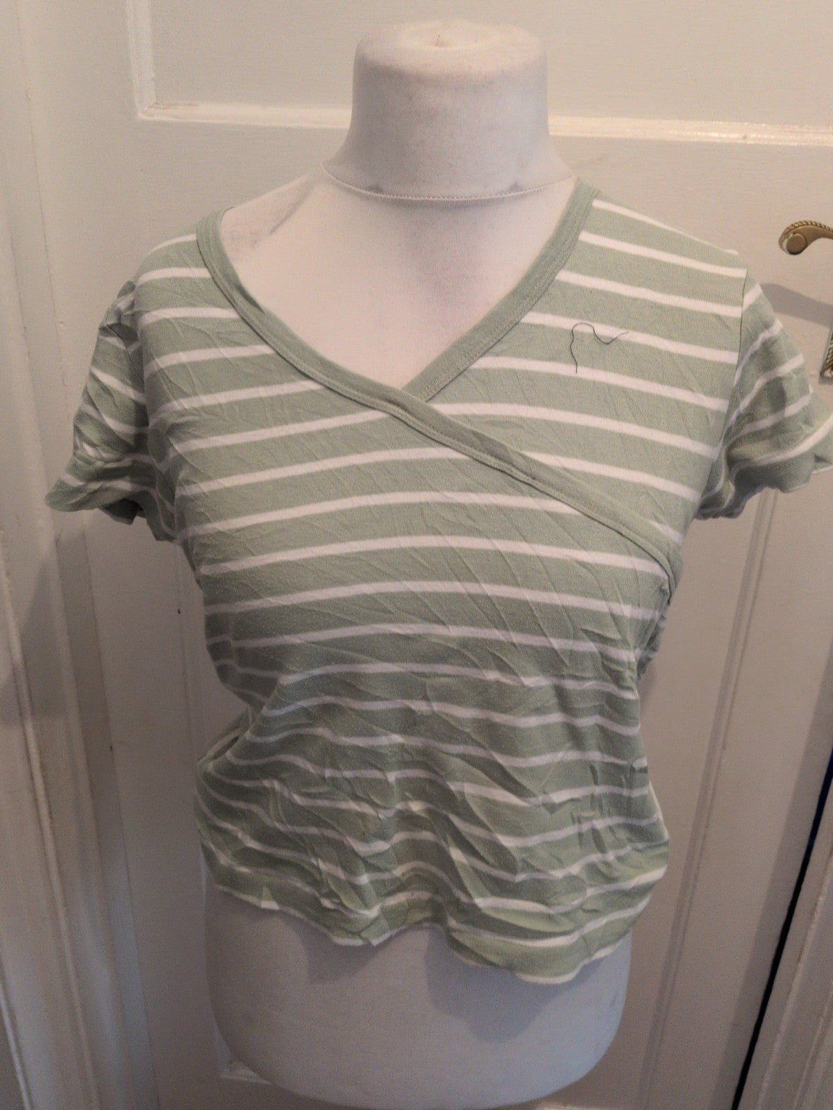 Editions Medium Pale Green Stripe Short Sleeve T-shirt
