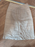 Ladies Size M/L Beige Lined Midi Straight Skirt