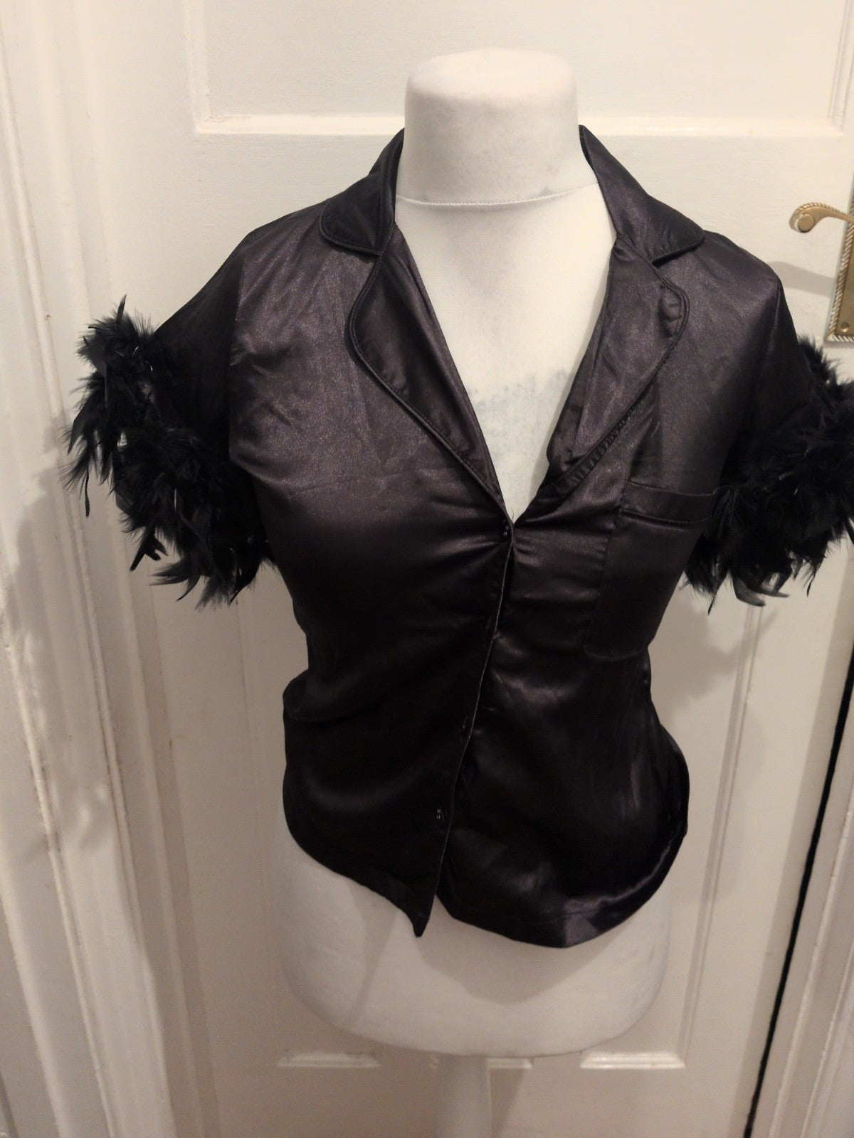 Ladies Boohoo Size 10 Black Pyjama Set