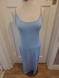 Ladies Shein Size Medium Pale Blue Sleeveless Long Length Dress