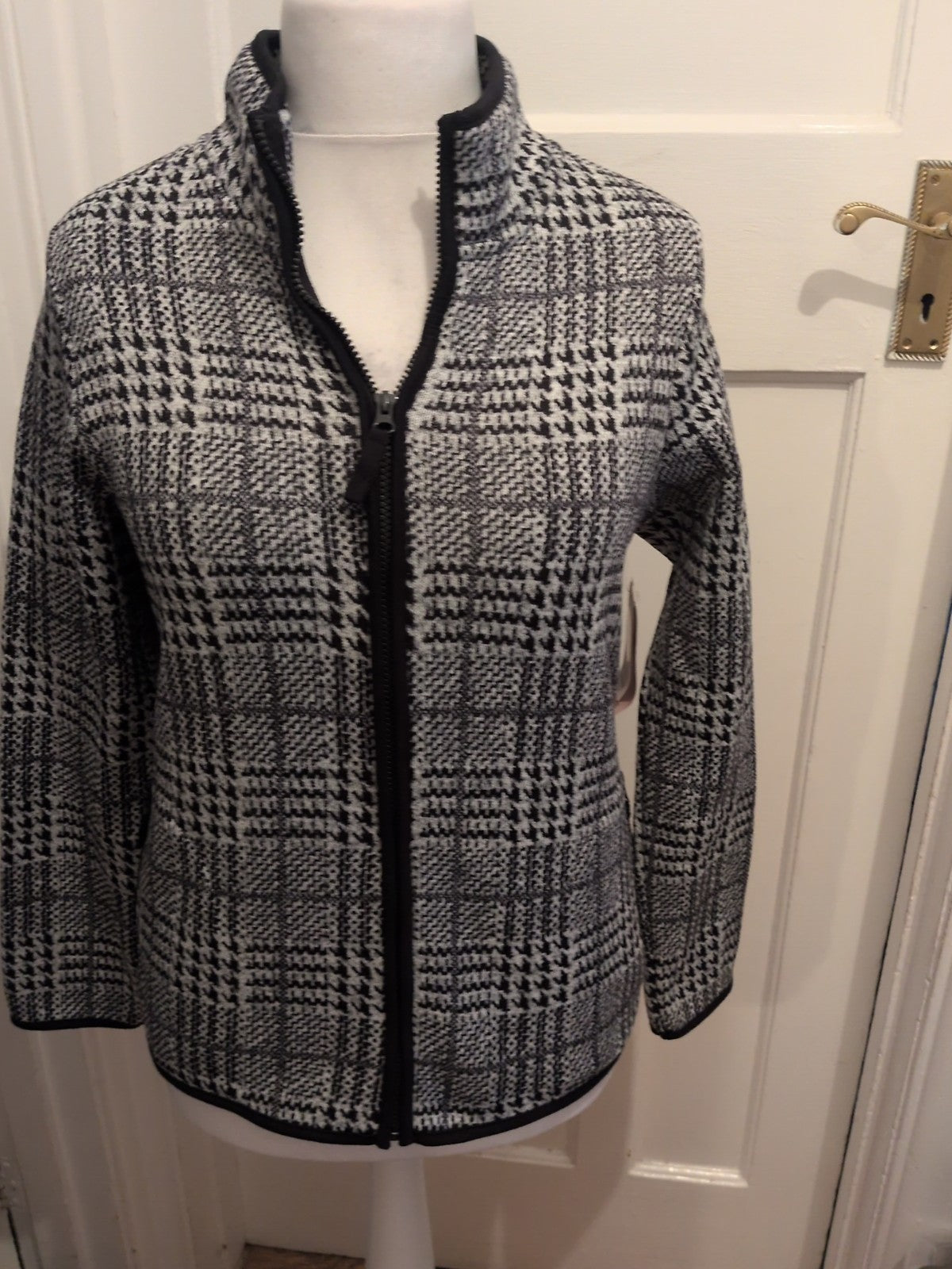 Brand New Tu 10 Grey And Black Full Zip Jumper