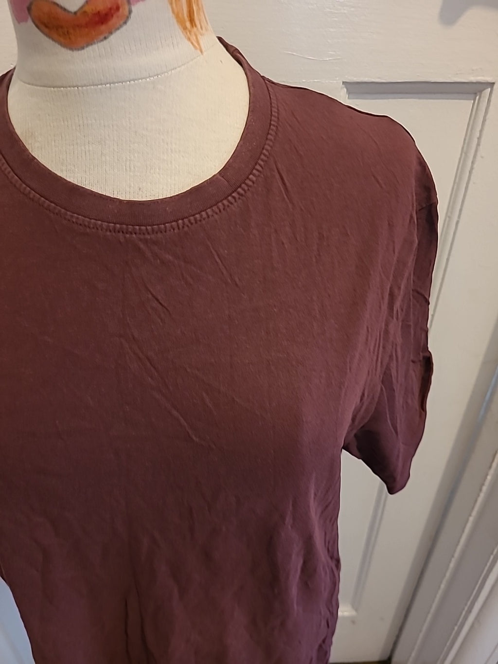Mens Primark Size Large Purple Short Sleeved Plain Tshirt