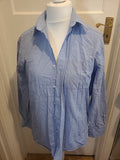 Mens Debenhams Size 16" Collar Classic Fit Bluey Grey Long Sleeved Shirt