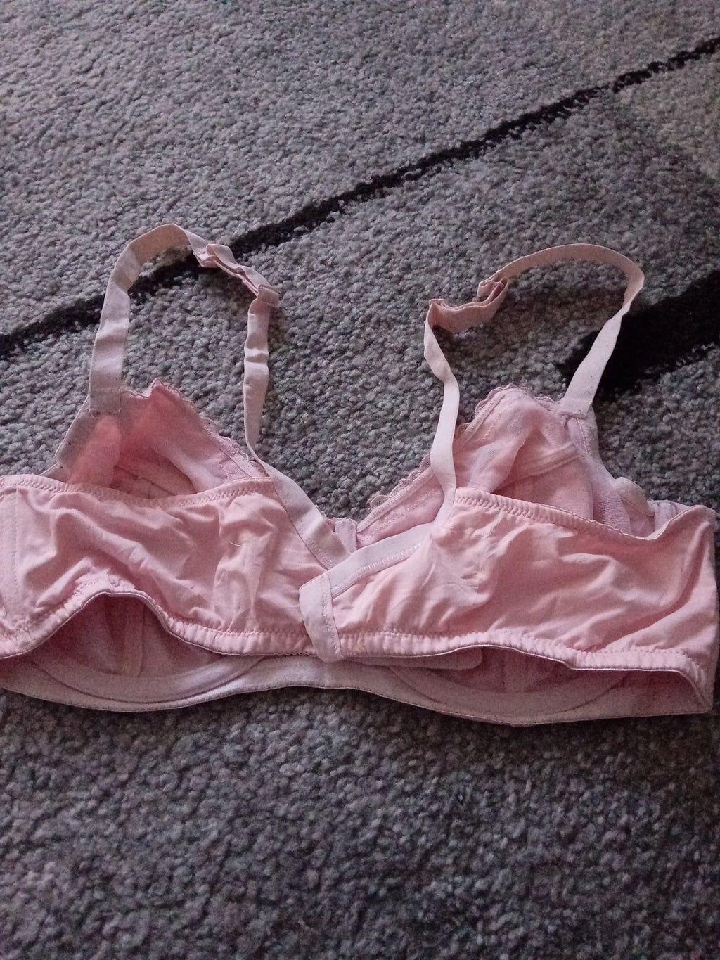Ladies Matalan Bra 36DD Pale Pink Lace Trim Free Delivery