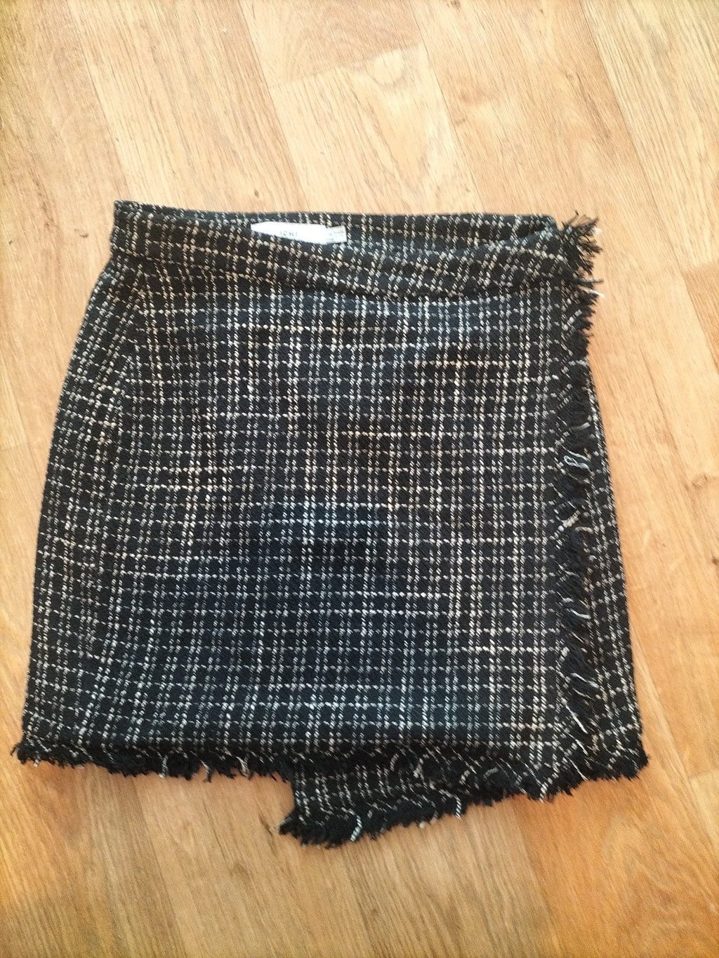 Ladies Ichi Size Euro 36 Black And Brown Wrap Skirt