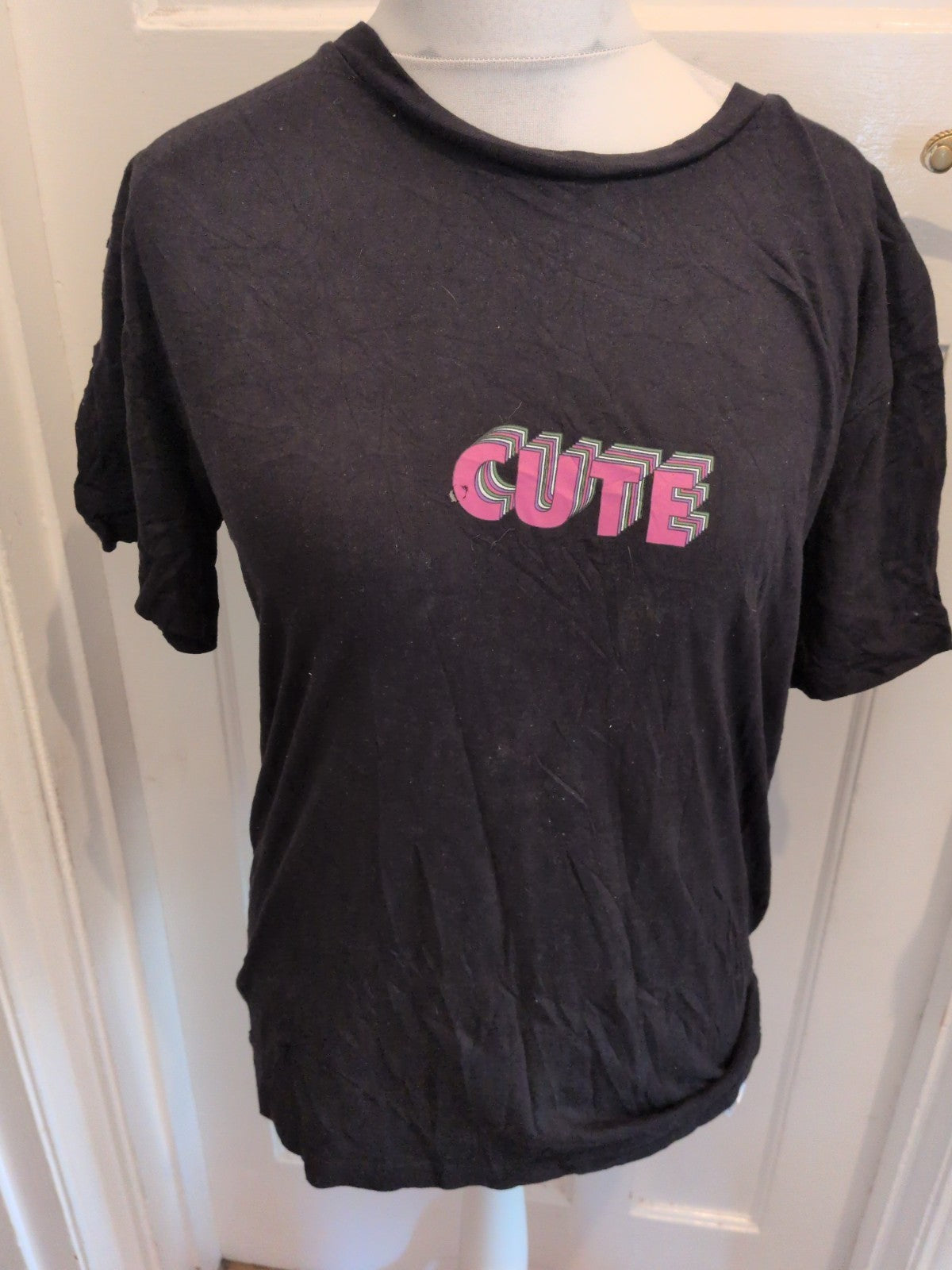 I destination 15 Years Black Printed T-shirt Small Hole