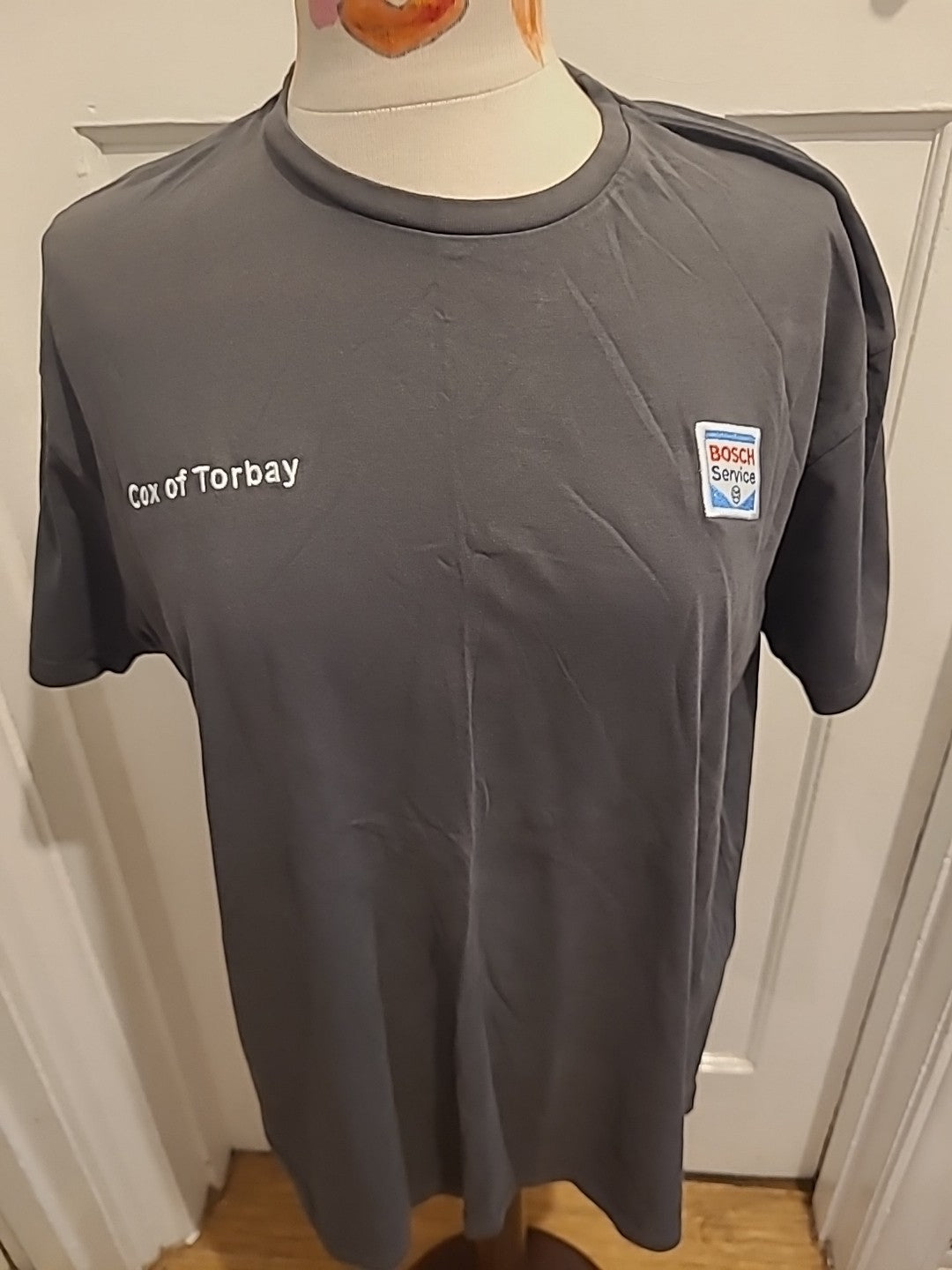 Mens Uneek Size Large Cox Of Torbay Grey Tshirt