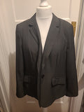 Ladies Bhs Size 20 Dark Grey Lined Blazer